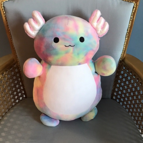 Tinely the Axolotl tie dye rainbow HugMees Original Squishmallows kids easter - Picture 1 of 10